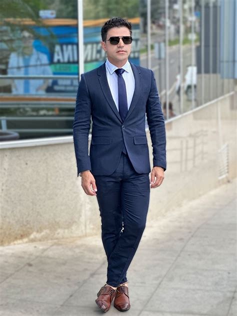 terno slim azul marinho